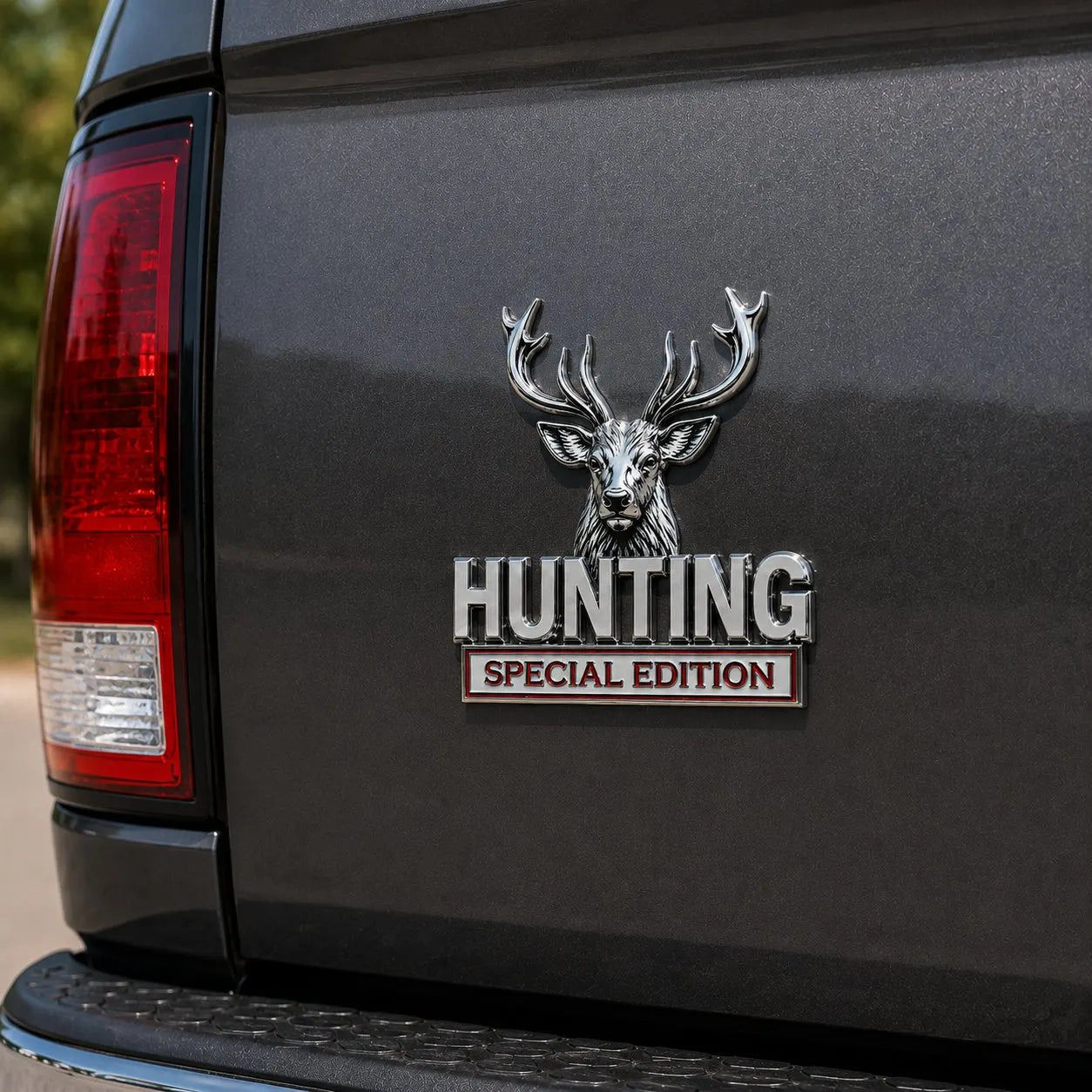 🦌 Speciální edice HUNTING - 3D chromovaný kovový emblém na vaše auto