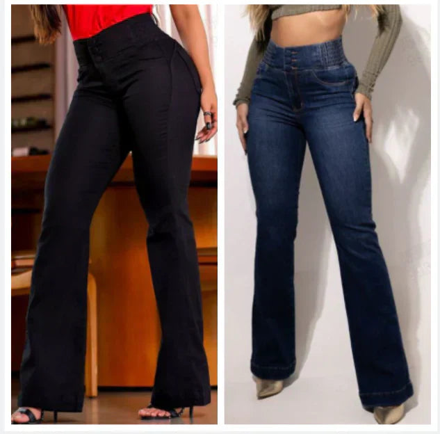 👖Natahovací džíny s vysokým pasem