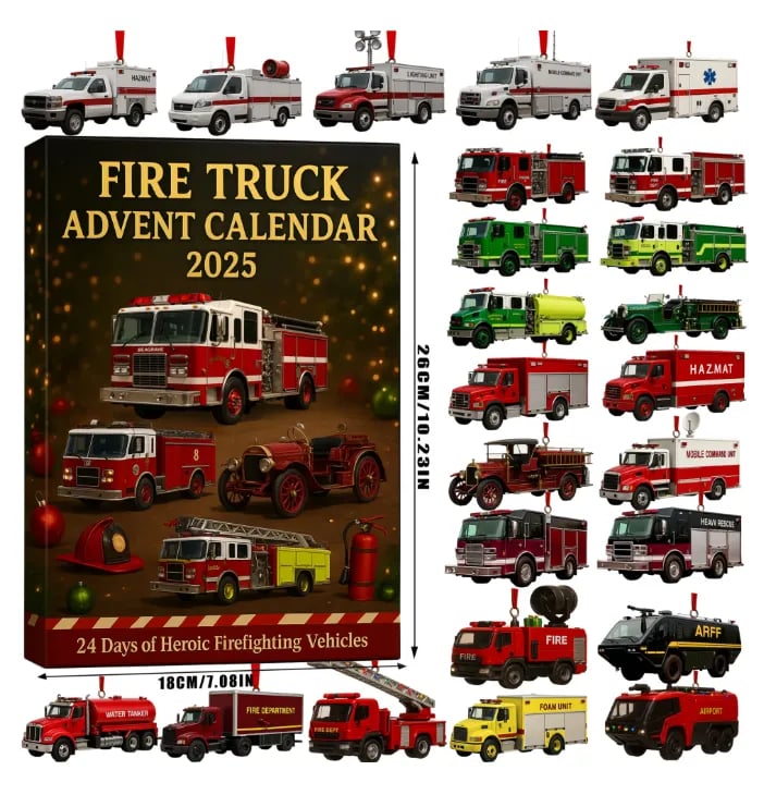 🚒🔥ADVENTNÍ KALENDÁŘ HASIČSKÝCH VOZŮ 2025🎁🌲