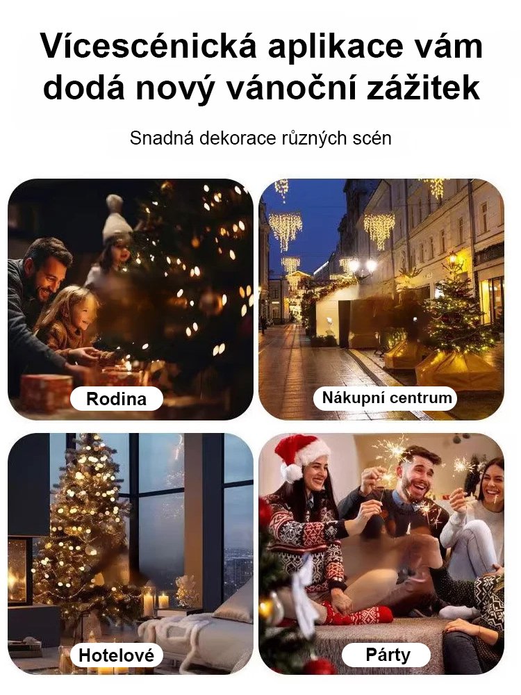 【Romantické Vánoce】roztažitelný skládací vánoční stromek