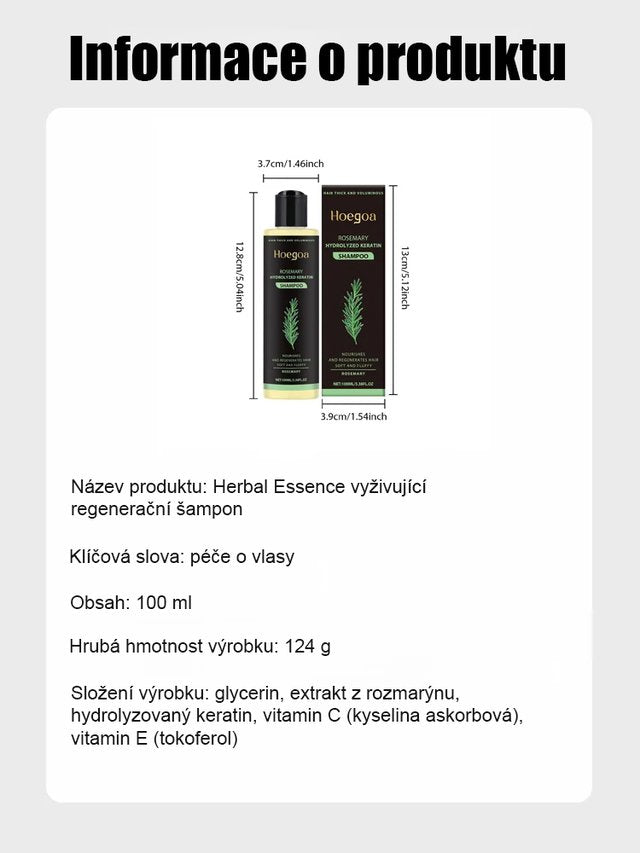 【Čím méně vlasů, tím lepší účinek】Bylinná esence vyživující a obnovující šampon.