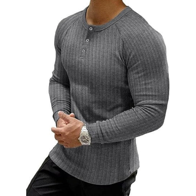 🍁Získejte svou novou podzimní módu - pánská slim fit košile Henley