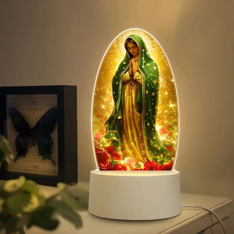 🌙 Mír a víra v jednom světle – 3D noční lampa s Ježíšem