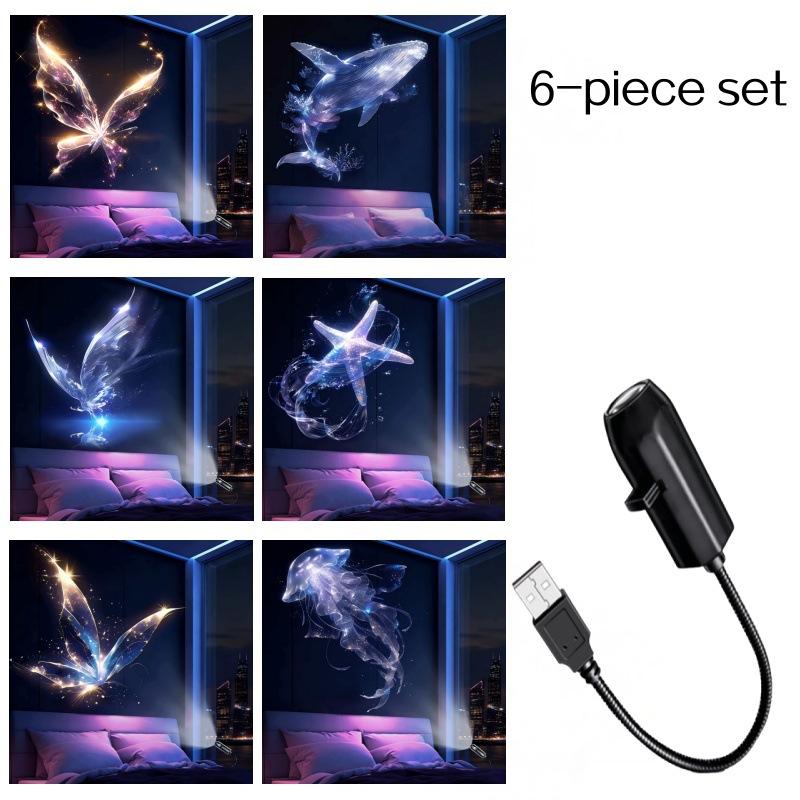 USB projektor Galaxy a noční světlo s motivem měsíce