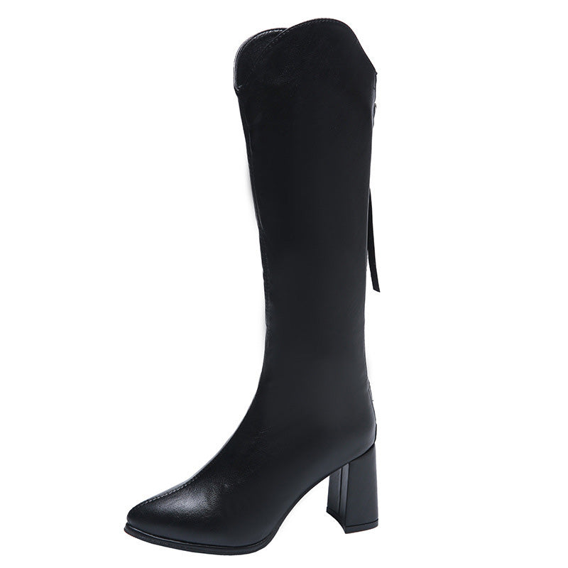 【✨Nové přírůstky 2025】👢Elegantní dámské boty na vysokém podpatku se špičatou špičkou