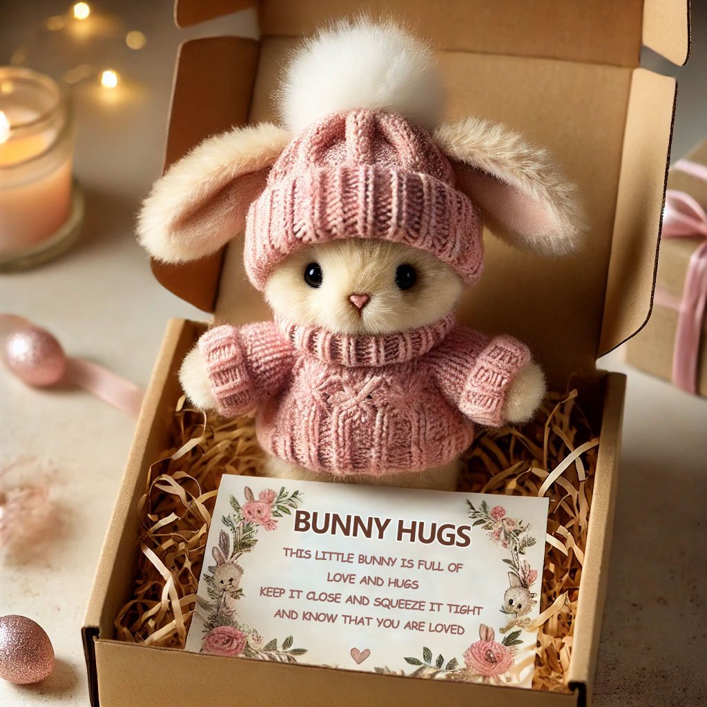 🐇Mini zajíček objímá roztomilý velikonoční dárek🎁