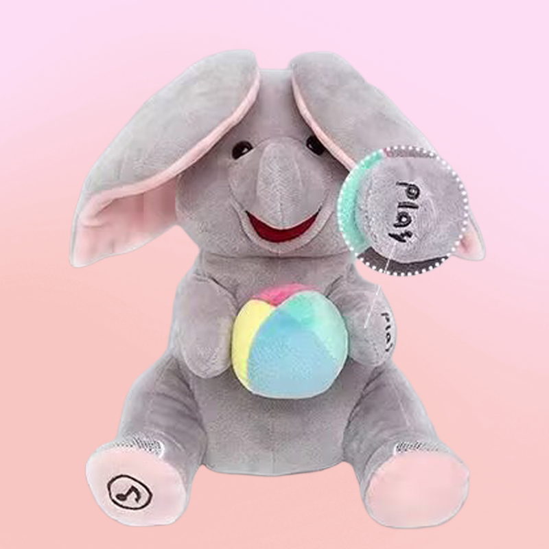 🎁🐘 Roztomilý plyšový slon na hraní na schovávanou
