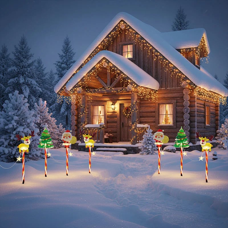 🎄🎁Sazení 6 kusů pohyblivých vánočních světýlek