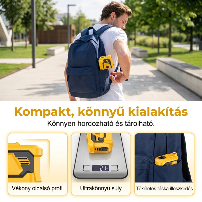 ⚡ Napájejte svá zařízení kdekoli – přenosný měnič napětí 300 W pro 18V baterie nářadí 🔋🛠️