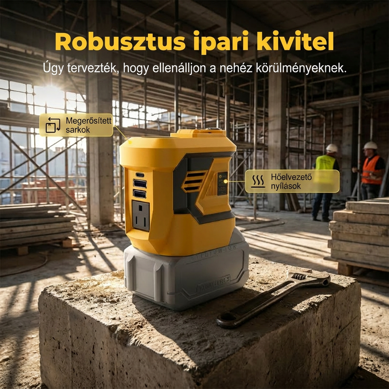 ⚡ Napájejte svá zařízení kdekoli – přenosný měnič napětí 300 W pro 18V baterie nářadí 🔋🛠️