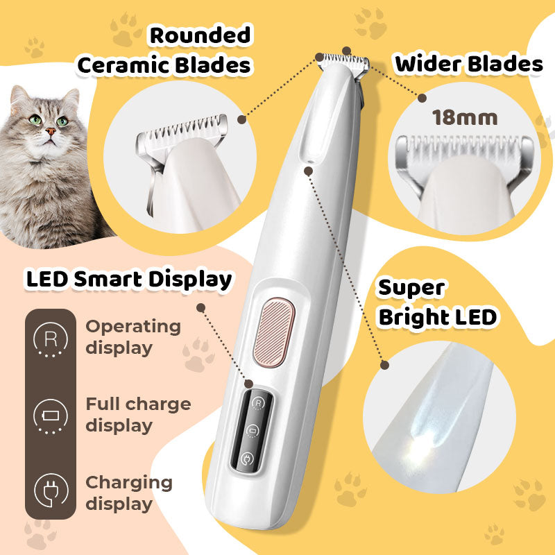 【🎉Dobírka】🐱Vodotěsný dobíjecí holicí strojek s LED světlem