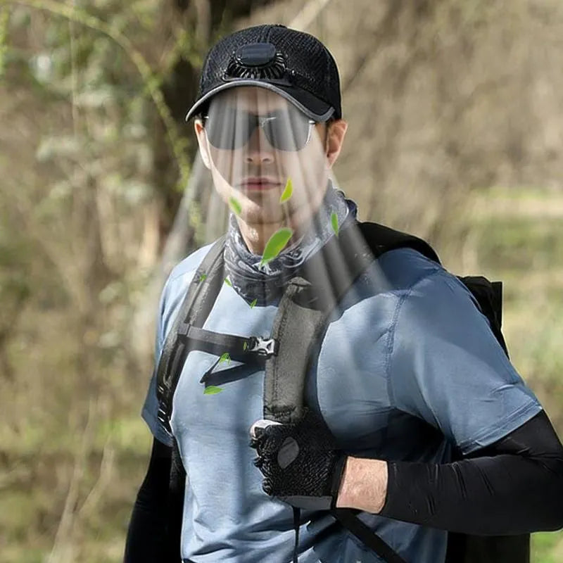 🔥HORKÝ VÝPRODEJ - SLEVA 49 %🧢2026 Profesionální chladicí klobouk: Dvojitá čepice s ventilátorem