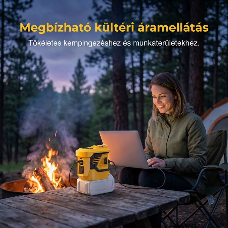 ⚡ Napájejte svá zařízení kdekoli – přenosný měnič napětí 300 W pro 18V baterie nářadí 🔋🛠️