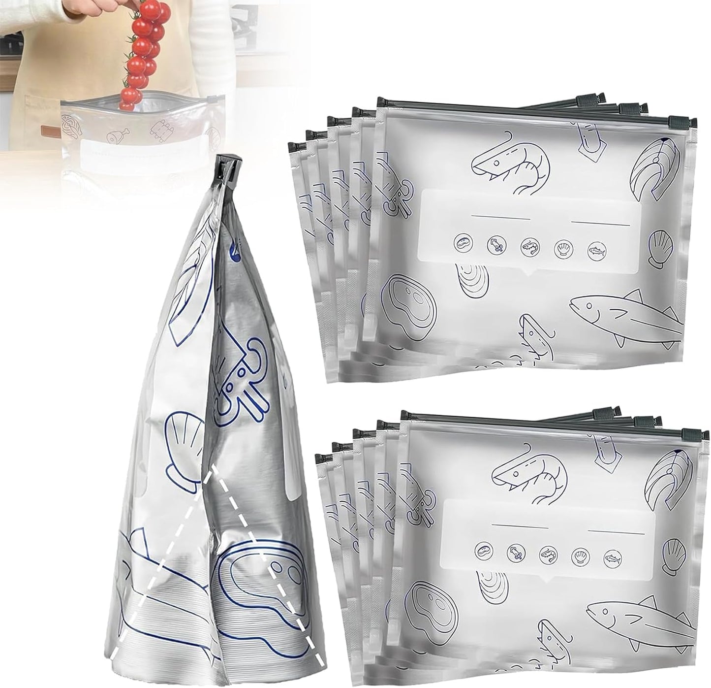 Opakovaně použitelné hliníkové sáčky na uchování čerstvosti – nový nejlepší přítel vaší kuchyně! 🍴✨