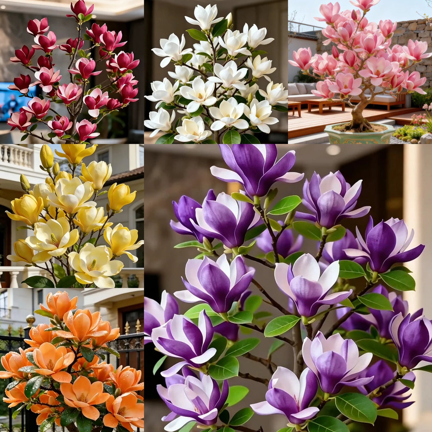 Cibule Magnolia liliiflora (fialové orchideje) 🌸 Květy skrývají listy, vůně naplňuje vzduch