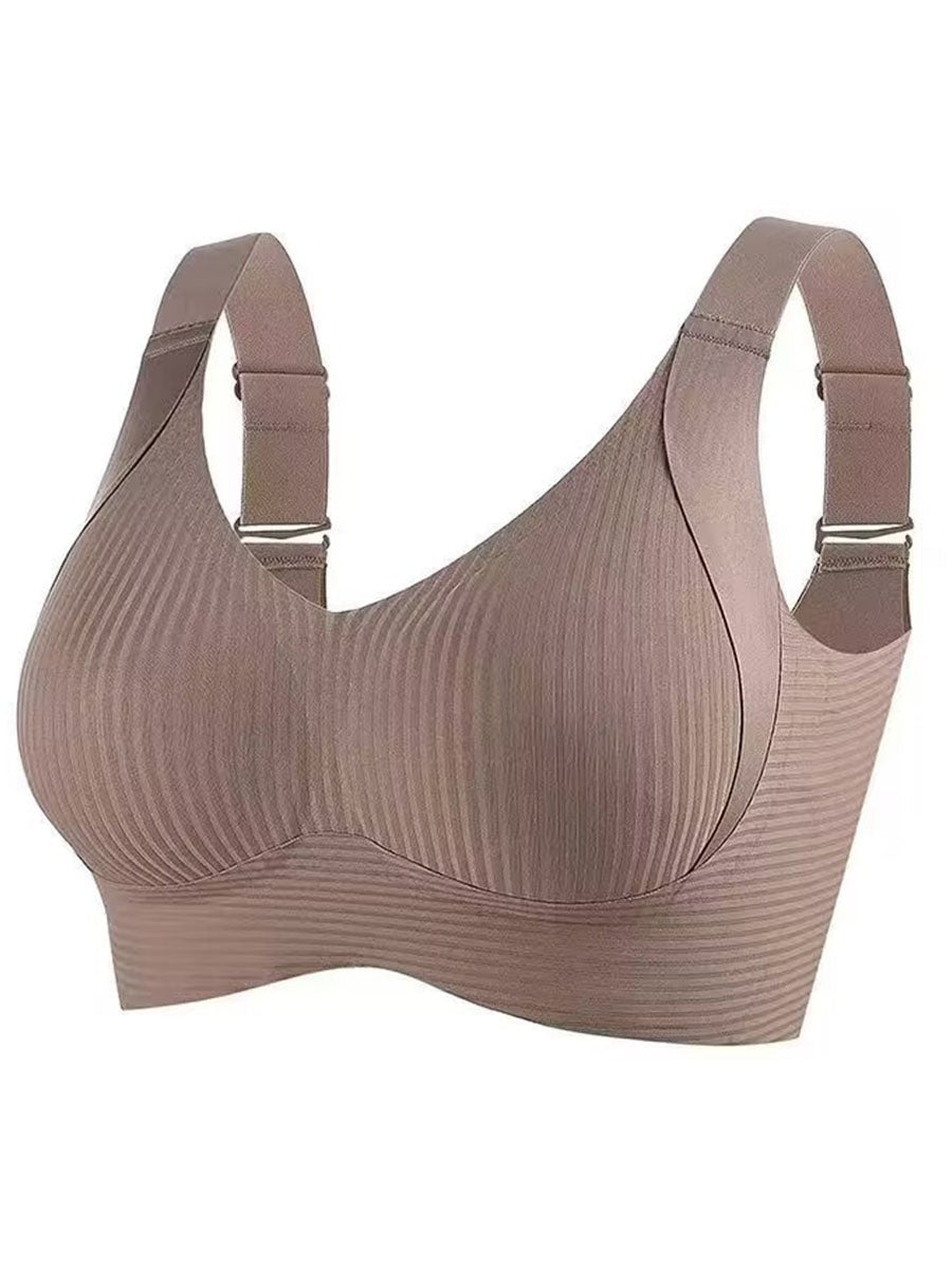 💕Dámská podprsenka Push Up s žebrováním a nastavitelnou bezdrátovou technologií