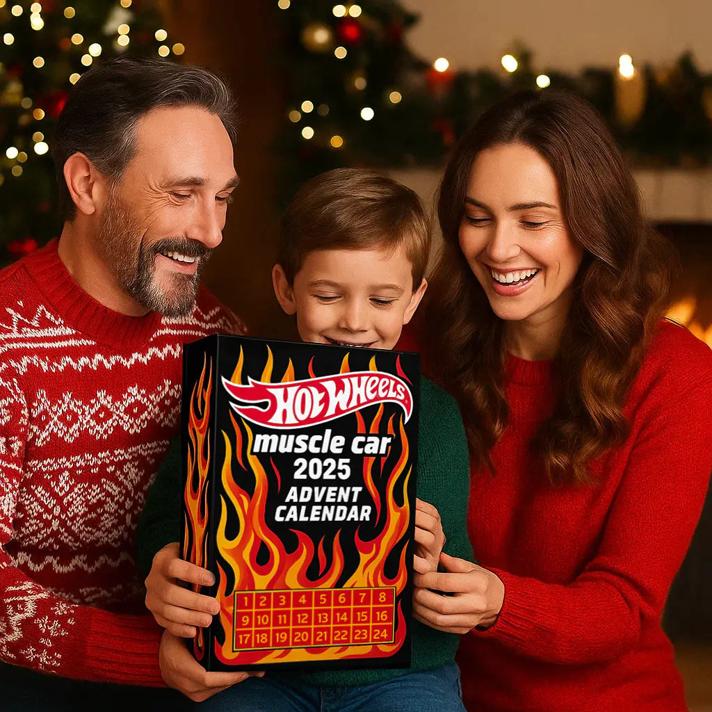 🔥Výprodej - 50% SLEVA🔥 - 🚗Adventní kalendář autíček Hot Wheels Muscle - 24 DNÍ 2025🎄