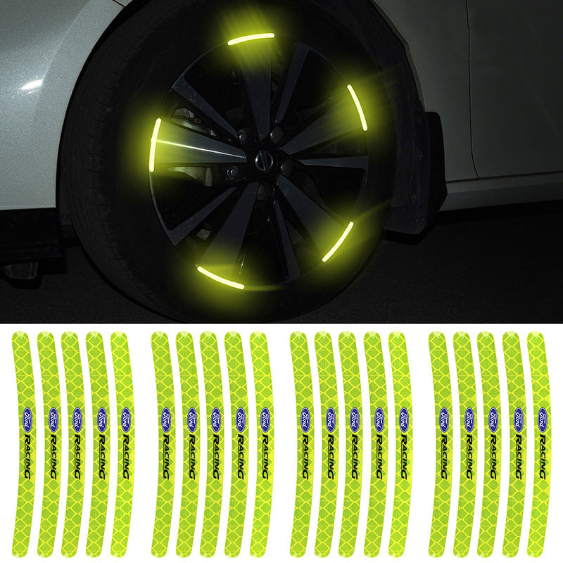 Vylepšené, personalizované reflexní samolepky s varováním o šířce pneumatik ✨20 ks✨