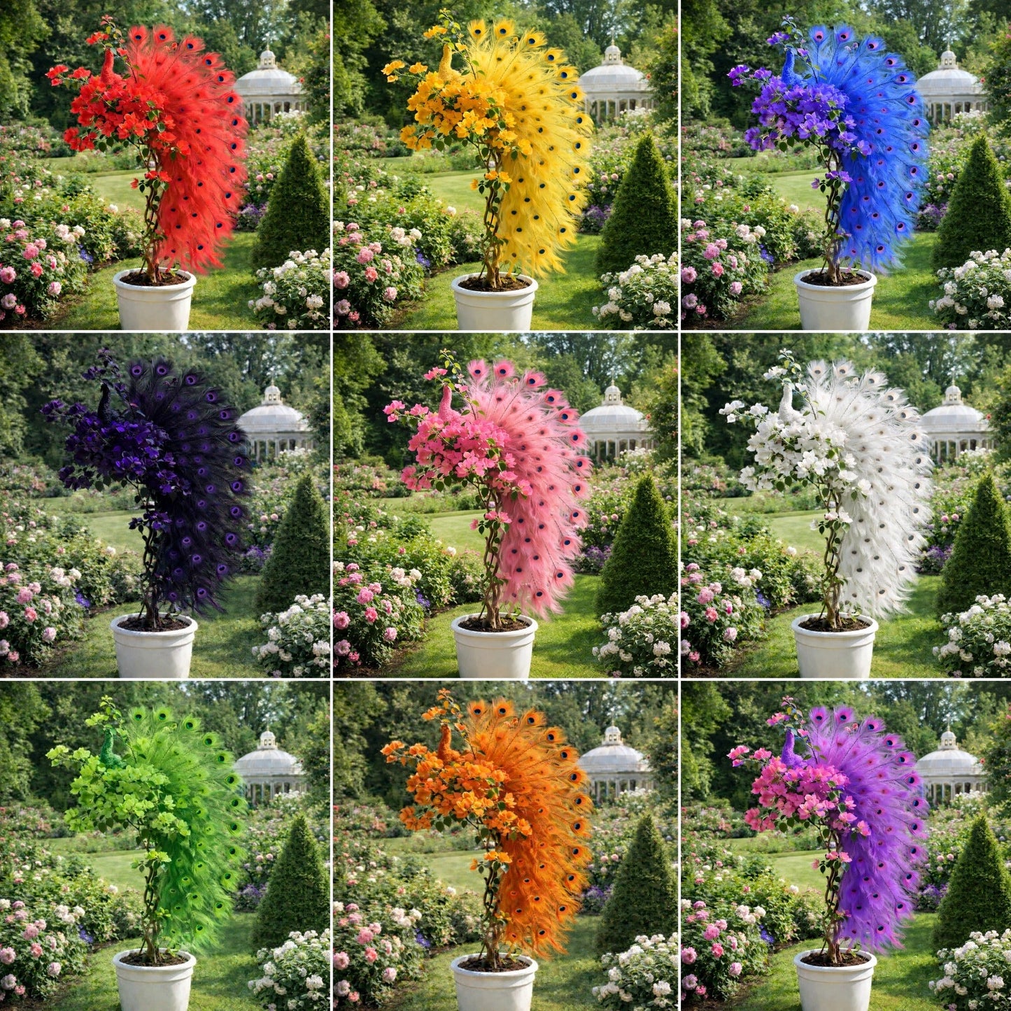 🦚Semena popínavé rostliny Peacock Bougainvillea – Zkrášlete svou zahradu elegantními květy pavího květu