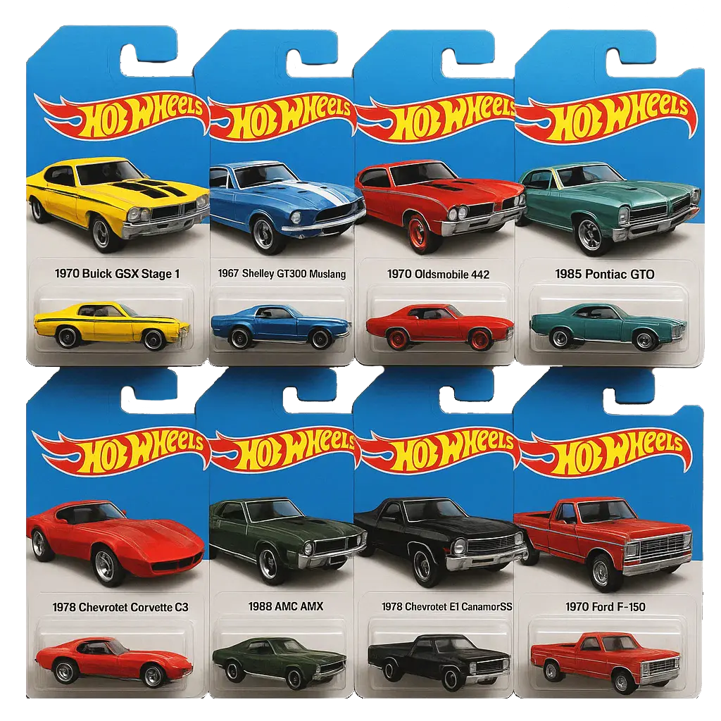 🔥Výprodej - 50% SLEVA🔥 - 🚗Adventní kalendář autíček Hot Wheels Muscle - 24 DNÍ 2025🎄