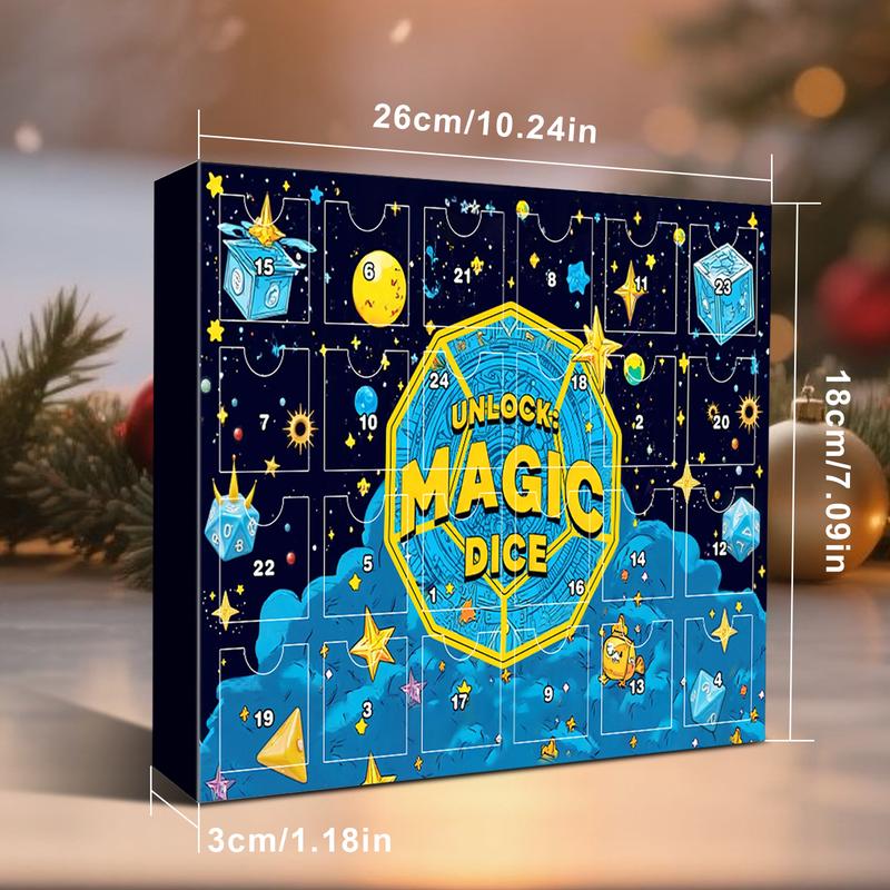 🔥POSLEDNÍ DEN SLEVA 49 % - 🎄🎲Adventní kalendář s vánočními kostkami na rok 2025 - s 24 dírkami, včetně razítka