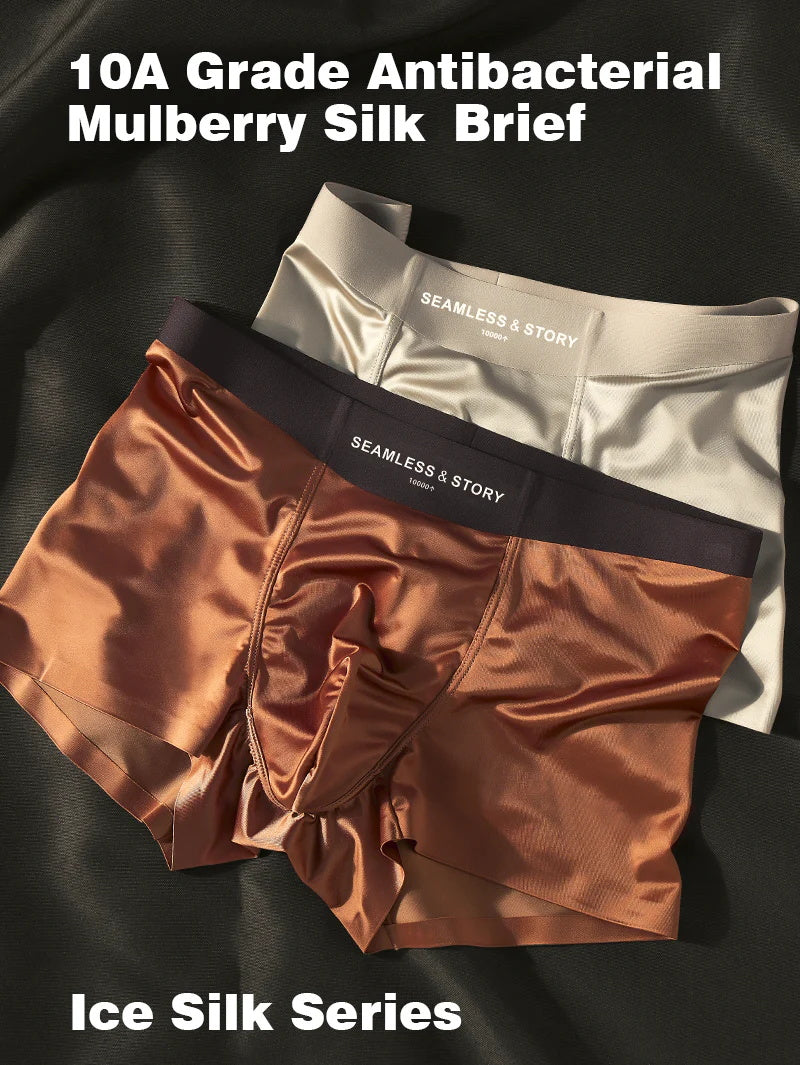 (3 ks.) Elegantní pánské boxerky Ice Silk s antimikrobiálním efektem od Mulberry Silk