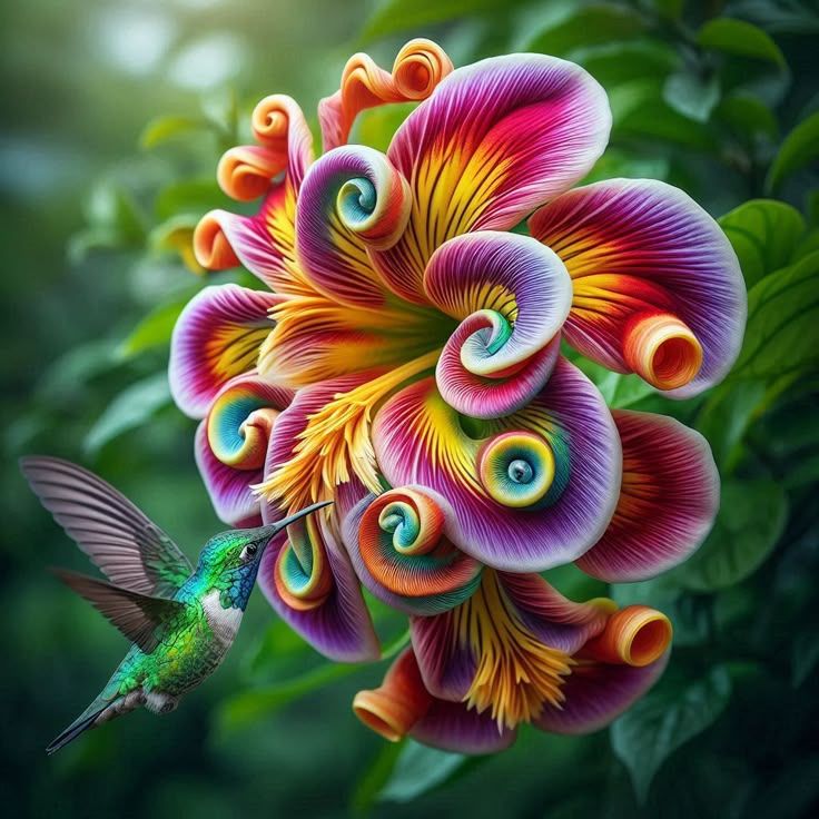 Semena květu Rainbow Swirl Spiral – vzácná květina