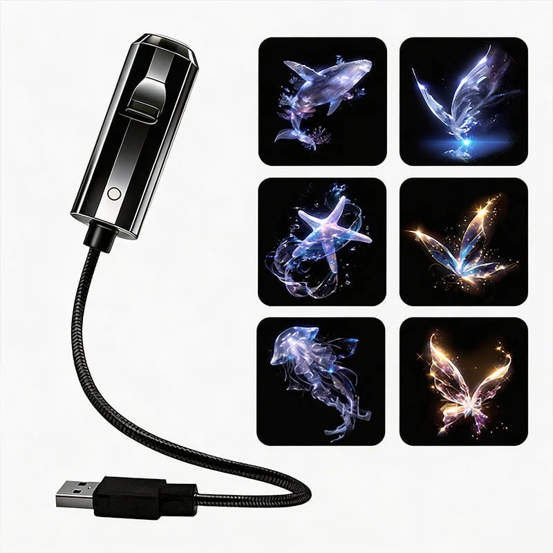 USB projektor Galaxy a noční světlo s motivem měsíce