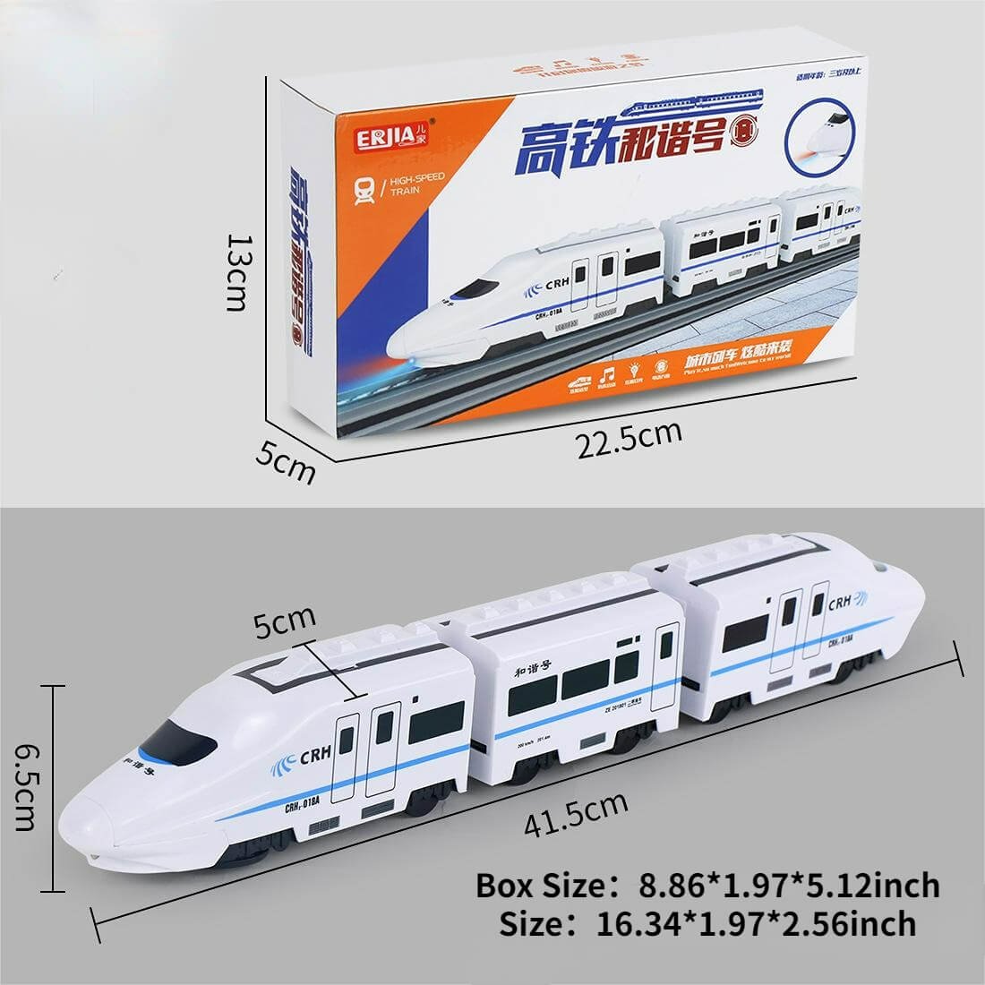 🔥Elektrická univerzální vysokorychlostní železniční simulační hračka Harmony Train