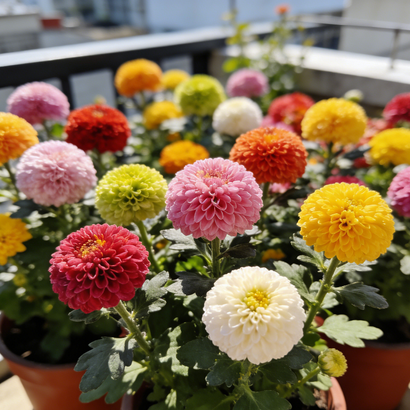 🏵️ Barevná semínka chryzantém – jako živé pingpongové míčky ve vaší zahradě!