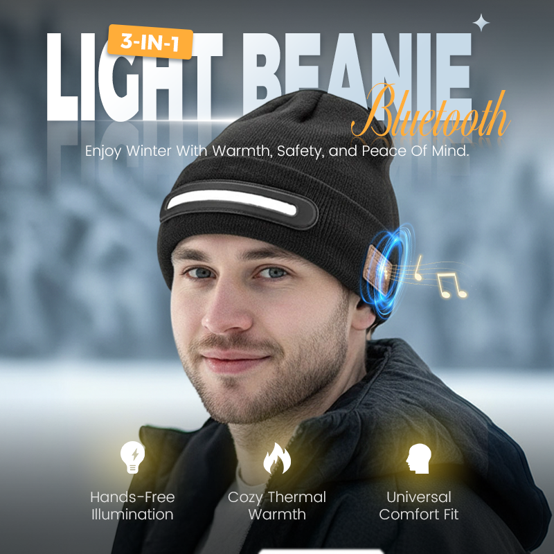 Dobíjecí LED čepice s Bluetooth