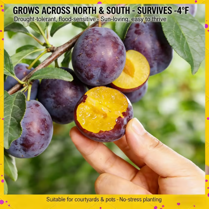 🍑 Roubovaná semínka švestek, geneticky nemodifikovaná, z odrůd heirloom