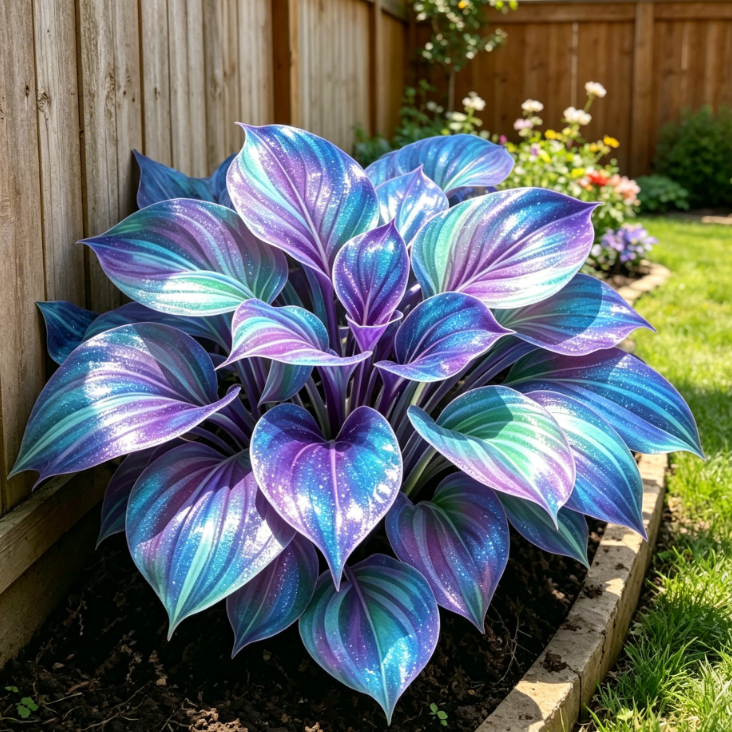 💎 Vzácná, vícebarevná, opálová hosta 🌿 Ohromující listy, které se třpytí po celou sezónu