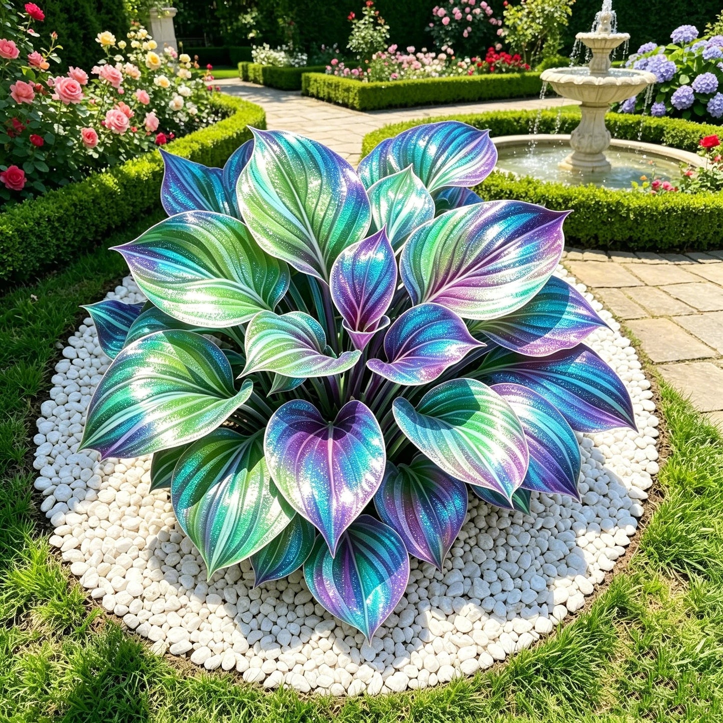 💎 Vzácná, vícebarevná, opálová hosta 🌿 Ohromující listy, které se třpytí po celou sezónu