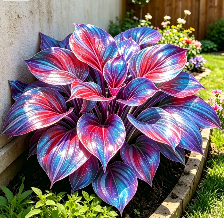 💎 Vzácná, vícebarevná, opálová hosta 🌿 Ohromující listy, které se třpytí po celou sezónu