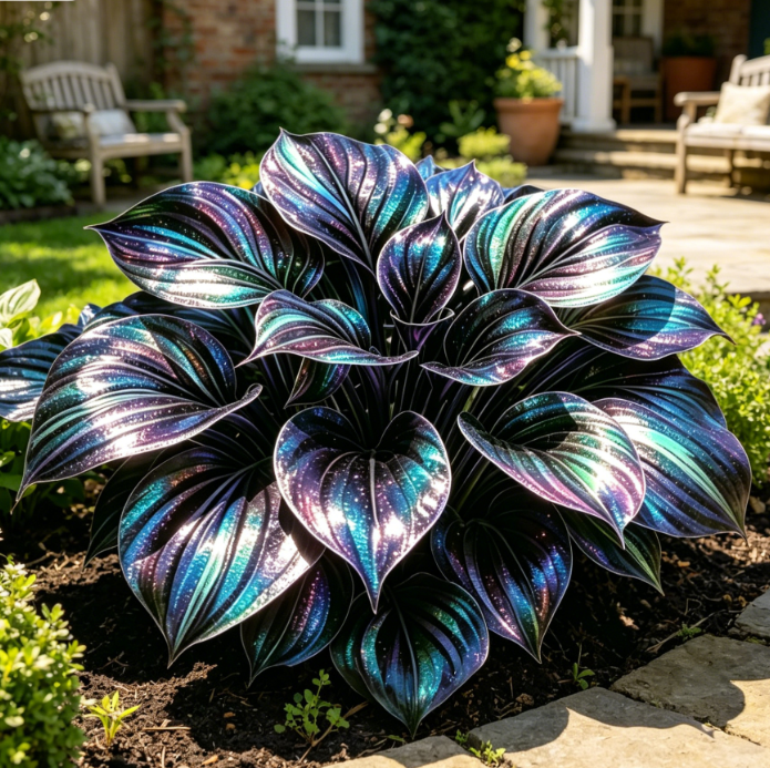 💎 Vzácná, vícebarevná, opálová hosta 🌿 Ohromující listy, které se třpytí po celou sezónu
