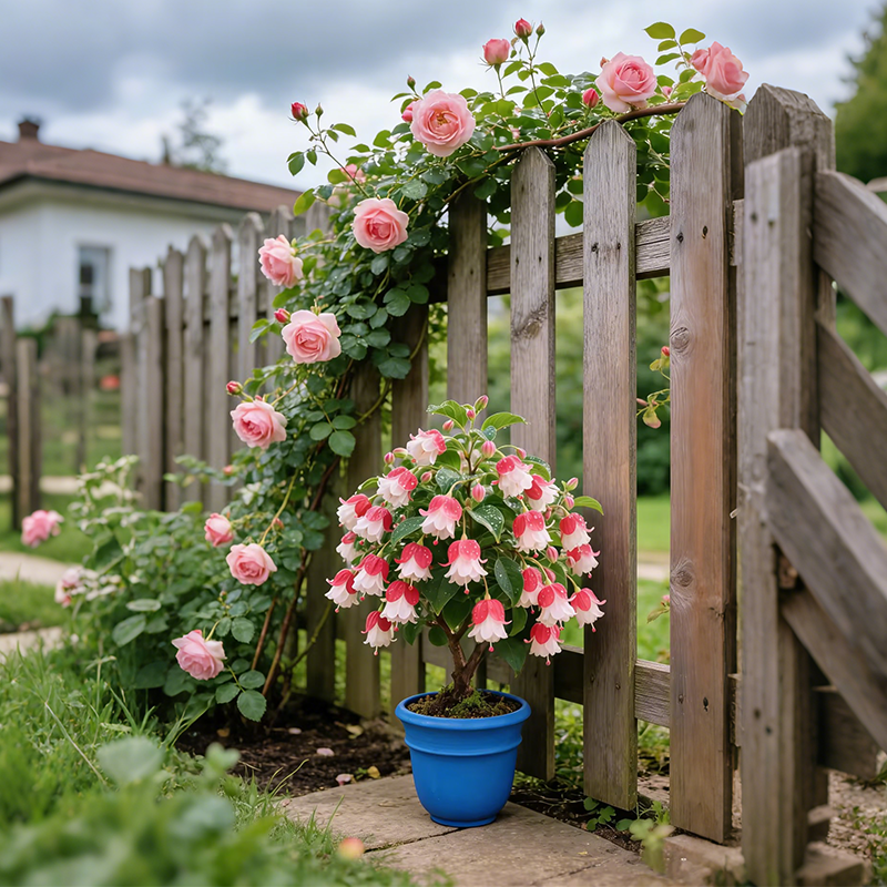 🎐 Proměňte stinná místa s plnými fuchsiovými rostlinami, které se vyznačují sytou barvou a vzdušnými, elegantními květy🪄