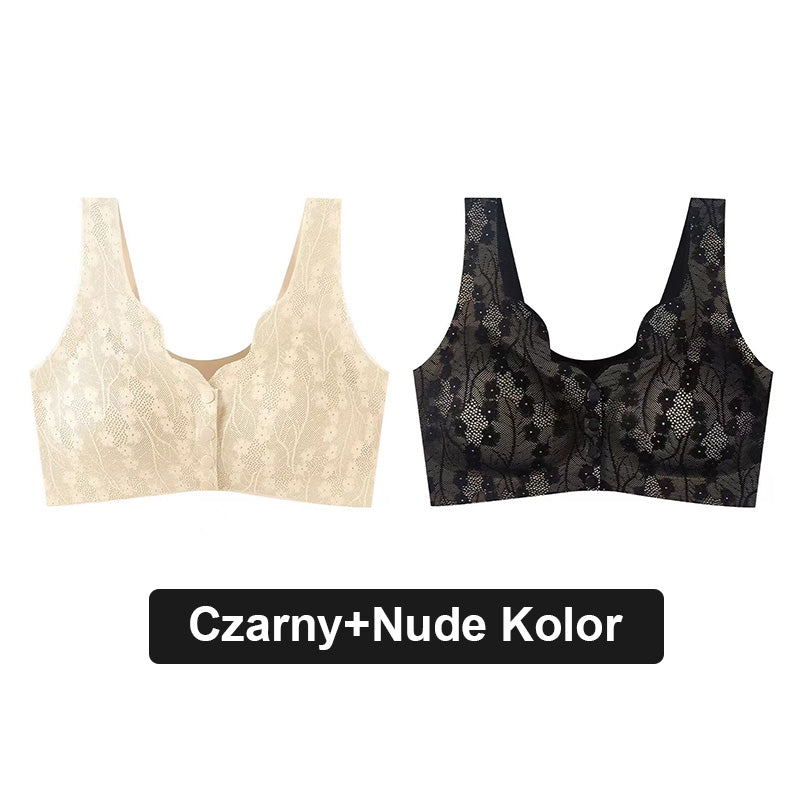 🩱 Sexy, prodyšná a pohodlná krajková podprsenka větší velikosti s knoflíky