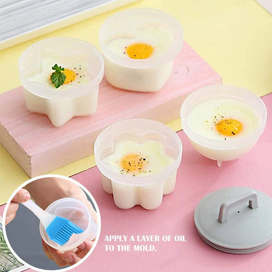 Rozkošná forma na vejce na tvrdo🥚🥚 4 ks/sada se štětcem