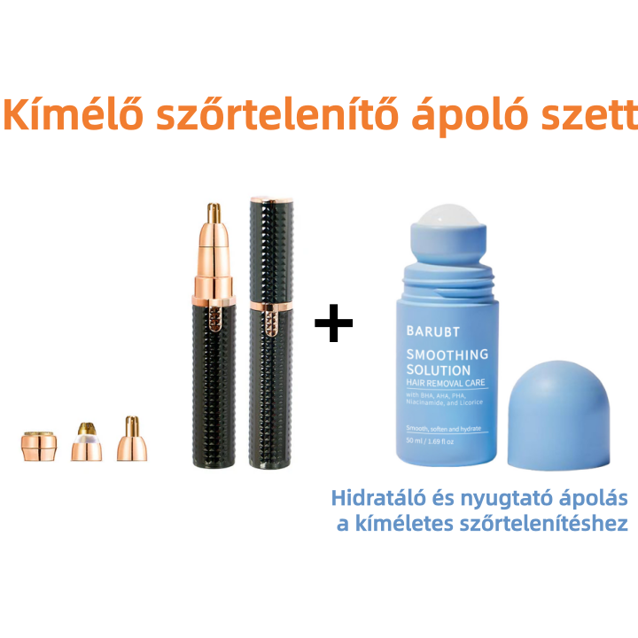 🔥 Přenosný, multifunkční elektrický zastřihovač obočí – s vyměnitelnými hlavicemi pro tvarování obočí, zastřihování vousů a jemné úpravy