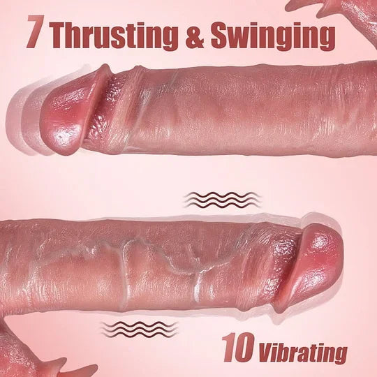 🌙Přísavné dildo: Realistické silikonové dildo se 7 nastaveními tlaku a 10 vibračními a tepelnými funkcemi pro stimulaci G-bodu, anální a vaginální stimulaci.