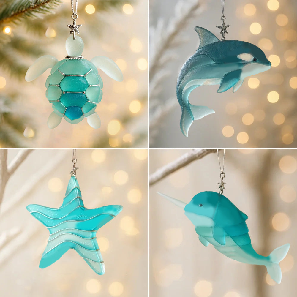 🎁🐟Adventní kalendář z mořského skla s mořskou tematikou pro rok 2025🎁