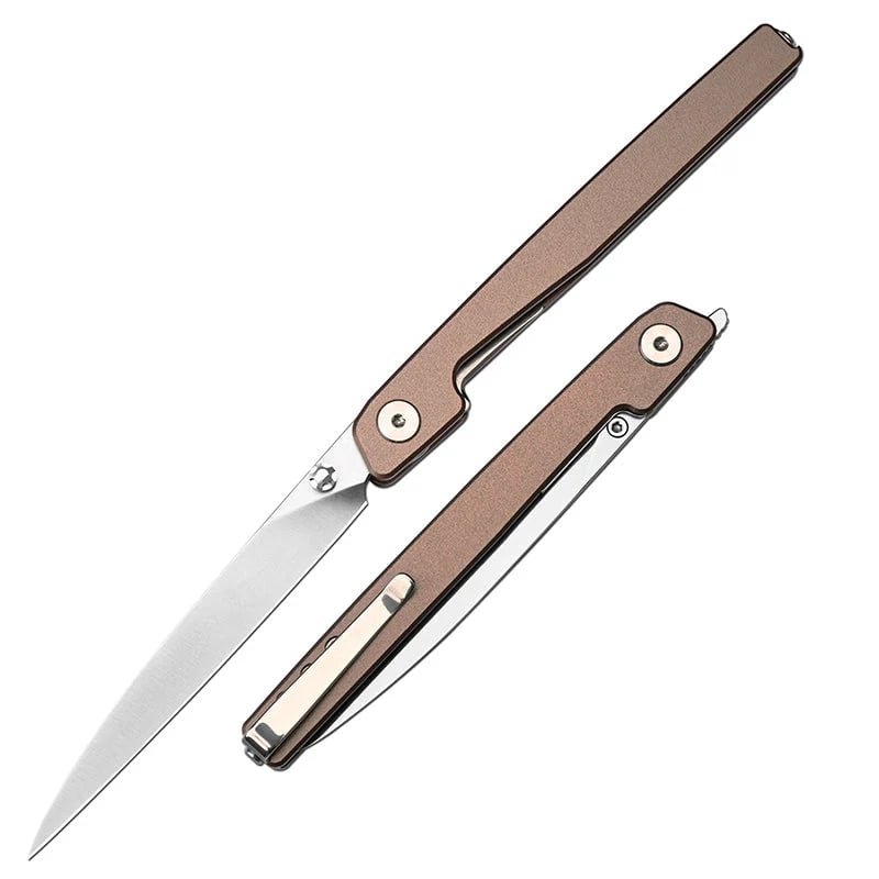 🔥Poslední den výprodeje 50% SLEVA🎉Dlouhý nůž s Liner Lock Front Flipper a černou hliníkovou rukojetí