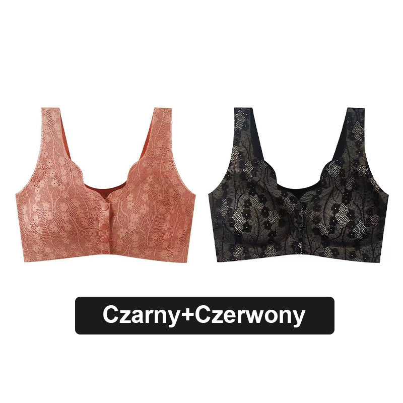 🩱 Sexy, prodyšná a pohodlná krajková podprsenka větší velikosti s knoflíky