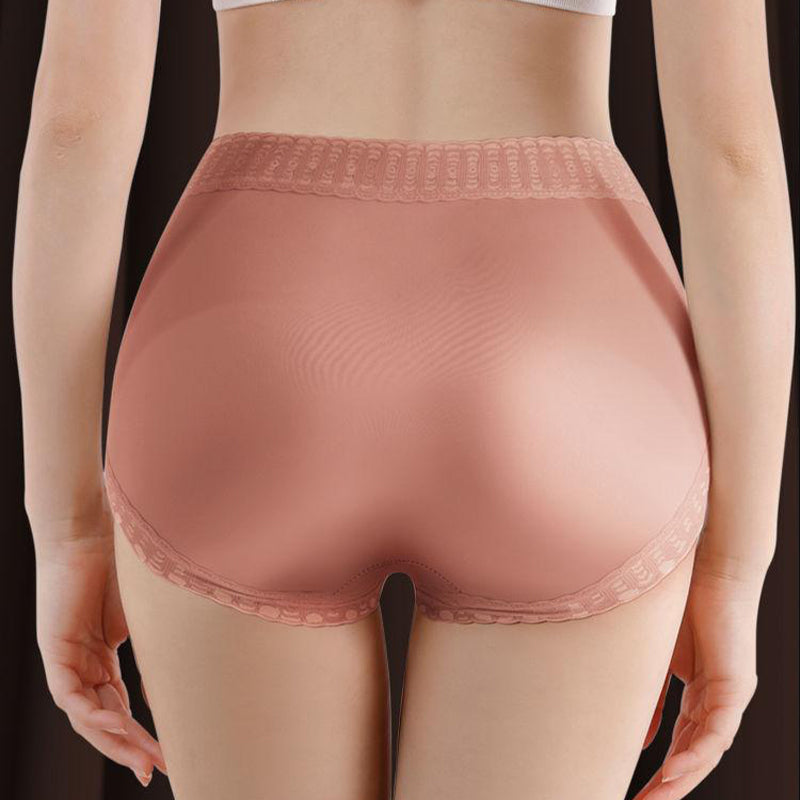 【🌷Kupte 1 a získejte 2 zdarma】Sexy bezešvé hedvábné hip liftingové kalhotky s kontrolou bříška