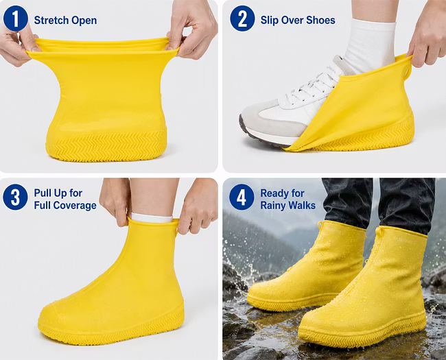 Už žádné promočené boty! Odolné holínky – protiskluzové, skládací a snadno skladné 🌧️