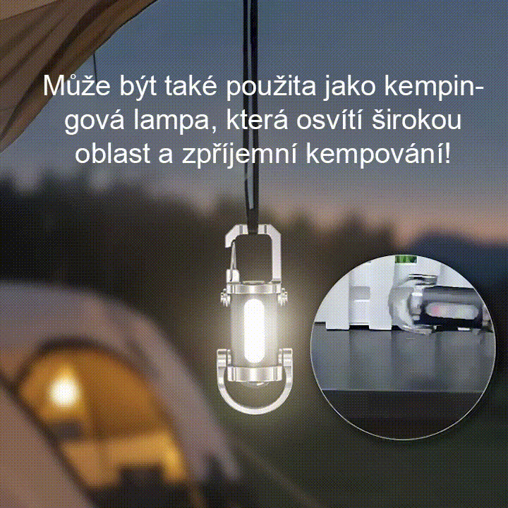 【3 v 1 multifunkční】přenosná SOS nouzová svítilna