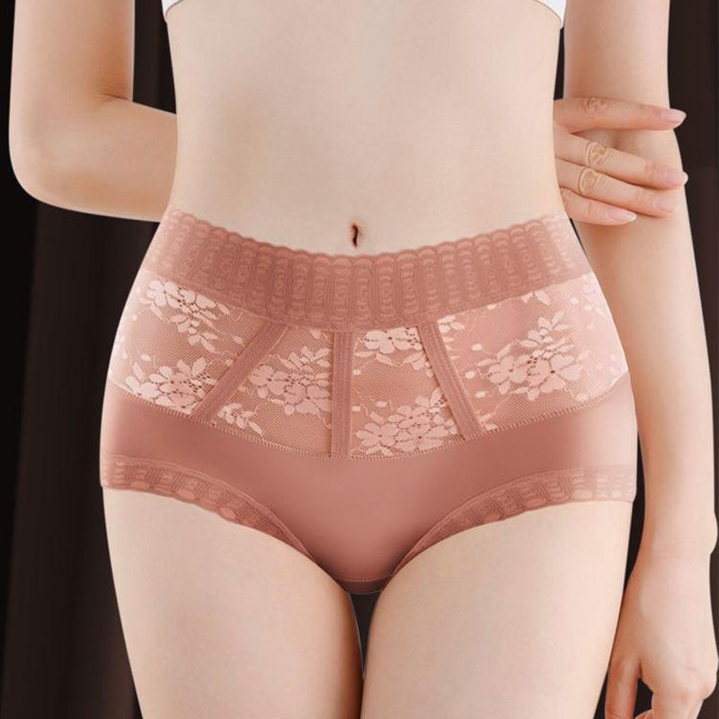 【🌷Kupte 1 a získejte 2 zdarma】Sexy bezešvé hedvábné hip liftingové kalhotky s kontrolou bříška