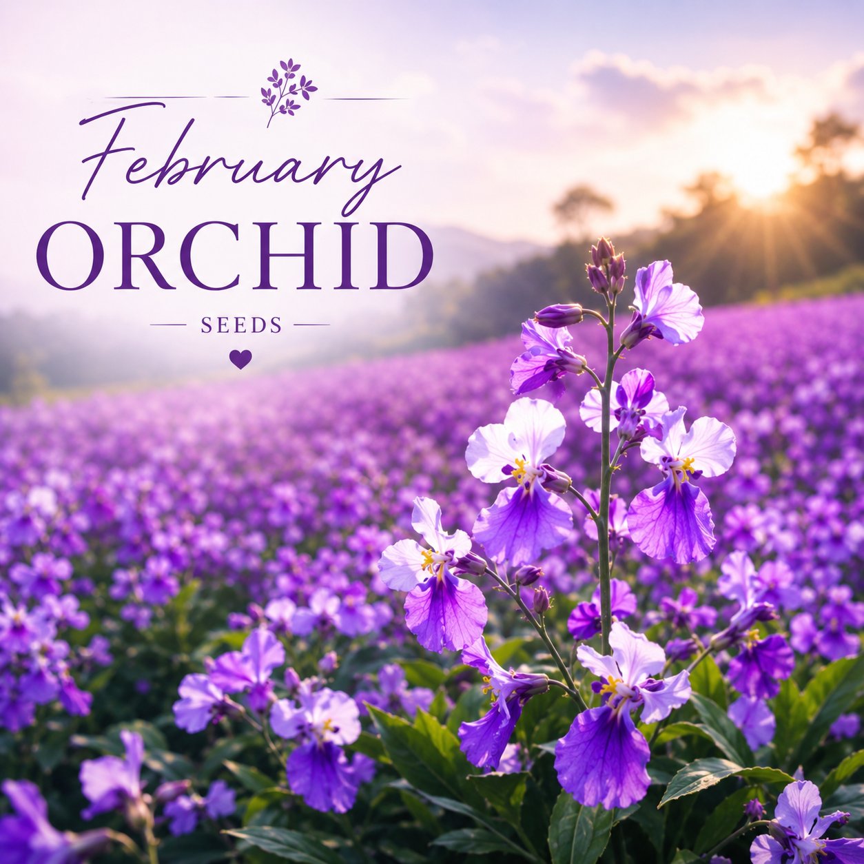 💜Semínka orchidejí v únoru | Nekonečné fialové moře