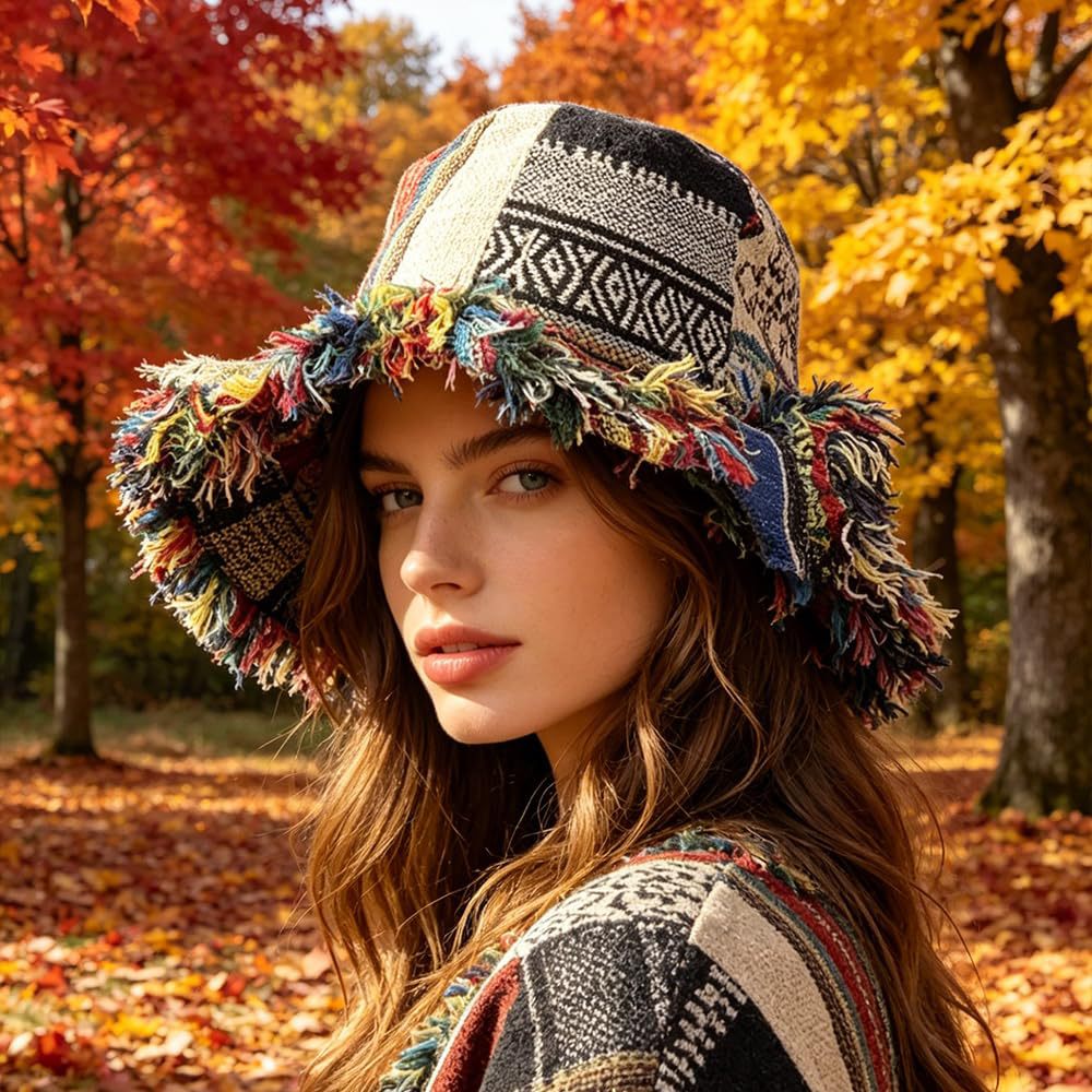 🎨Časově omezená sleva 50%🤠Ručně vyrobený rybářský klobouk s roztřepenými okraji, čistá bavlna, měkký, retro sluneční klobouk👒